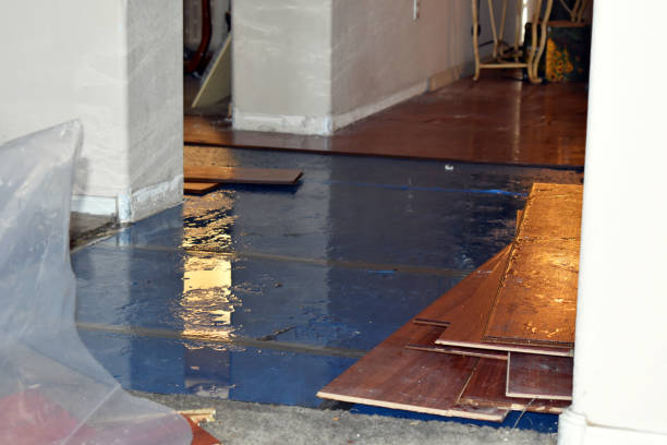 Professional Basement Flood Cleanup technician working in Exton, PA
